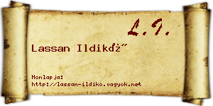 Lassan Ildikó névjegykártya