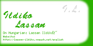 ildiko lassan business card